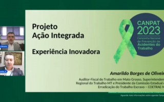 Superintendente Regional do Trabalho do estado de Mato Grosso apresenta o Projeto Ação Integrada em uma live do Canpat